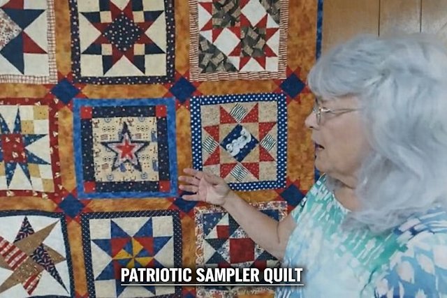 A Quilters Guild in Avery County, North Carolina showing a Sampler Paterned Quilt